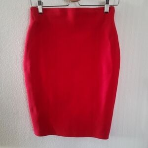 Red  Pencil Skirt Women Size L